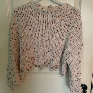 Cropped Multi Colored Sweater